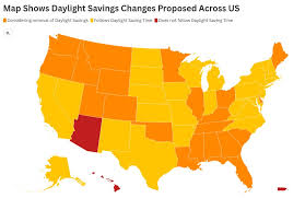 Map Shows Daylight Savings Changes Proposed Across US - day light saving usa