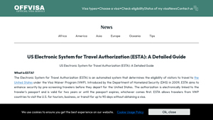 US Electronic System for Travel Authorization (ESTA): A ... - Offvisa - electronic system for travel authorisation esta usa