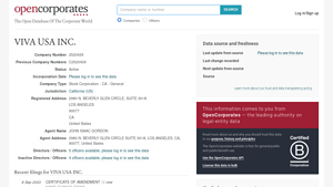 Entity Details - OpenCorporates - viva usa inc