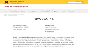 VIVA USA, Inc. | Office for Supplier Diversity - viva usa inc