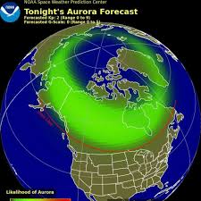 Updated: NOAA issues view line map for the US northern lights - northern lights usa 2024