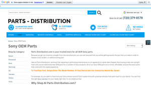 OEM Sony Parts - New And Original | Parts-Distribution - sony fl201 1 517 141 11 replacement parts usa