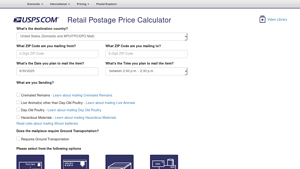 USPS - Retail Postage Price Calculator - usa postal service