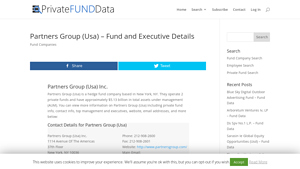 Partners Group (Usa) - Fund and Executive Details - partners group usa inc
