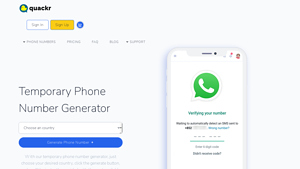 Temporary Phone Number Generator | Free Temporary Phone ... - quackr - fake mobile phone number usa