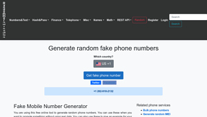 Generate random fake phone numbers - Randommer - fake mobile phone number usa
