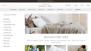 100% Linen Bedding, Bath and Home - Made in USA - ROUGH LINEN - sheets made in usa
