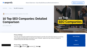 Top 10 SEO Companies in 2025: Detailed Comparison - seoprofy.com - seo agency usa