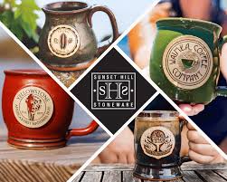Custom Mugs & Steins, Handcrafted by Sunset Hill Stoneware - coffee mugs made in usa