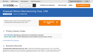 Kawasaki Motors Manufacturing Corp. USA - ZIP 64468 - SICCODE.com - kawasaki motors manufacturing corp usa