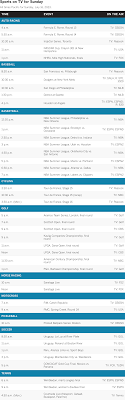 Sports on tv today - schedule - usa sports
