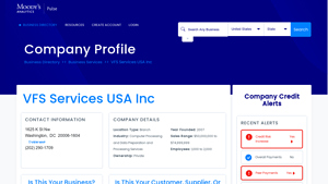 VFS SERVICES USA INC Washington DC, 20006 - Company Profile - Cortera - vfs services usa inc