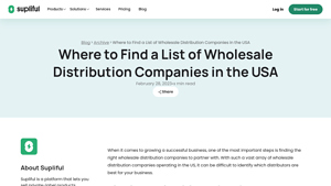Where to Find a List of Wholesale Distribution Companies in the USA - wholesale distributors in usa