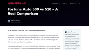 Fortune Auto 500 vs 510 - A Real Comparison - Suspension List - fortune auto usa