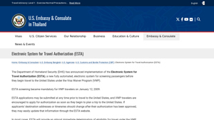 Electronic System for Travel Authorization (ESTA) - electronic system for travel authorisation esta usa