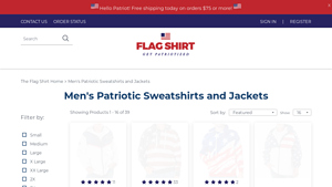 Men's American Flag Hoodies & Sweatshirts - The Flag Shirt - made in usa hoodie