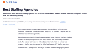 Best Staffing Agencies for Fast Hiring - The SMB Guide - staffing company in usa