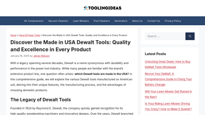 Discover the Made in USA Dewalt Tools: Quality and Excellence in Every ... - dewalt utility knife made in usa