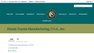 Mazda Toyota Manufacturing, U.S.A., Inc. | Manufacturing / Supplier - mazda toyota manufacturing usa inc