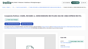 Motion to Amend in CHAPA, RICHARD vs. DERICHEBOURG RECYCLING USA INC ... - derichebourg recycling usa inc