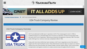 USA Truck - Van Buren, AR - Company Review - Trucking Truth - usa trucking company