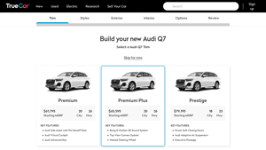 Audi Q7 - Build & Price Your New Audi - TrueCar - audi usa build and price