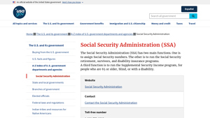 Social Security Administration (SSA) - USAGov - social security services usa