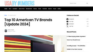 Top 10 American TV Brands [Update 2024] - USA by Numbers - tv made in usa
