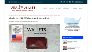 Made In USA Wallets: A Source List - USA Love List - made in usa wallet