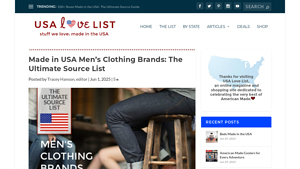 Made in USA Men's Clothing Brands: The Ultimate Source List - american clothing made in usa