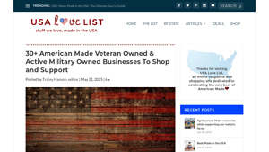 30+ American Made Veteran Owned & Active Military Owned ... - USA Love List - american flags made in usa by veterans