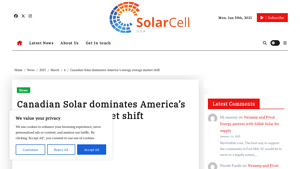 Canadian Solar dominates America's energy storage market shift - canadian solar usa