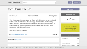 Yard House USA, Inc - VentureRadar - yard house usa inc