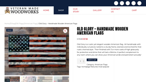 Handmade Wooden American Flags - Veteran Made Woodworks - american flags made in usa by veterans