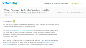 ESTA - Electronic System for Travel Authorization - electronic system for travel authorisation esta usa