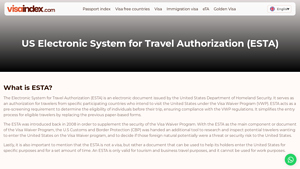 US Electronic System for Travel Authorization (ESTA) - electronic system for travel authorisation esta usa