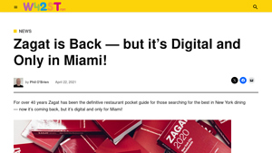 Zagat is Back — but it's Digital and Only in Miami! - W42ST - zagat services usa