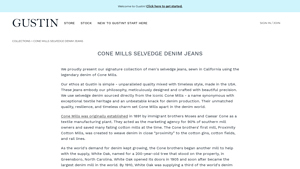 Cone Mills Selvedge Denim Jeans. Made in USA - Gustin - jeans made in america usa