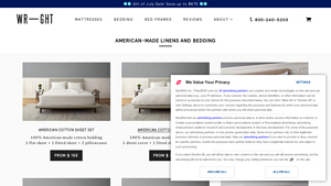 Wright American-made bedding - Supima Cotton ... - Wright Bedding - sheets made in usa