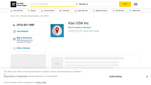 Kao USA Inc - Cincinnati, OH 45214 - The Real Yellow Pages - kao usa inc