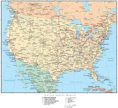 United States Map - Map of US states, Capitals, Major Cities, and Rivers - usa map with important cities