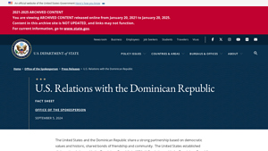 U.S. Relations with the Dominican Republic - United States Department ... - dominican republic part of usa