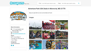 Adventure Park USA Deals in Monrovia, MD 21770 - 8coupons - adventure park usa deals