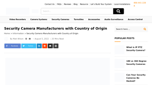 Security Camera Manufacturers with Country of Origin - trail cameras made in usa