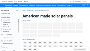 American made solar panels for sale - A1 SolarStore - solar panel manufacturers usa