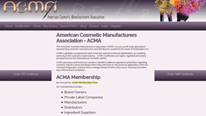ACMA - American Cosmetic Manufacturers Association - ACMA - cosmetic manufacturers usa