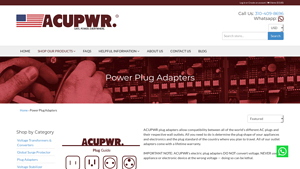 Plug Adapters - Find The Best Outlet Adapter For Your Travels - ACUPWR - electric plug adaptors for usa