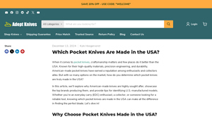 Which Pocket Knives Are Made in the USA? — Adept Knives - pocket knives made in usa
