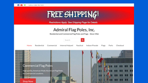 Admiral Flag Poles and Flags American Made Shipped Free - usa made flag pole