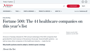 Fortune 500: The 44 healthcare companies on this year's list - top 10 healthcare companies in usa